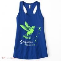 Scoliosis Warrior Green Hummingbird Scoliosis Awareness Great Gift Women's Tank Top thumb 0