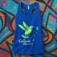 Scoliosis Warrior Green Hummingbird Scoliosis Awareness Great Gift Women's Tank Top thumb 3