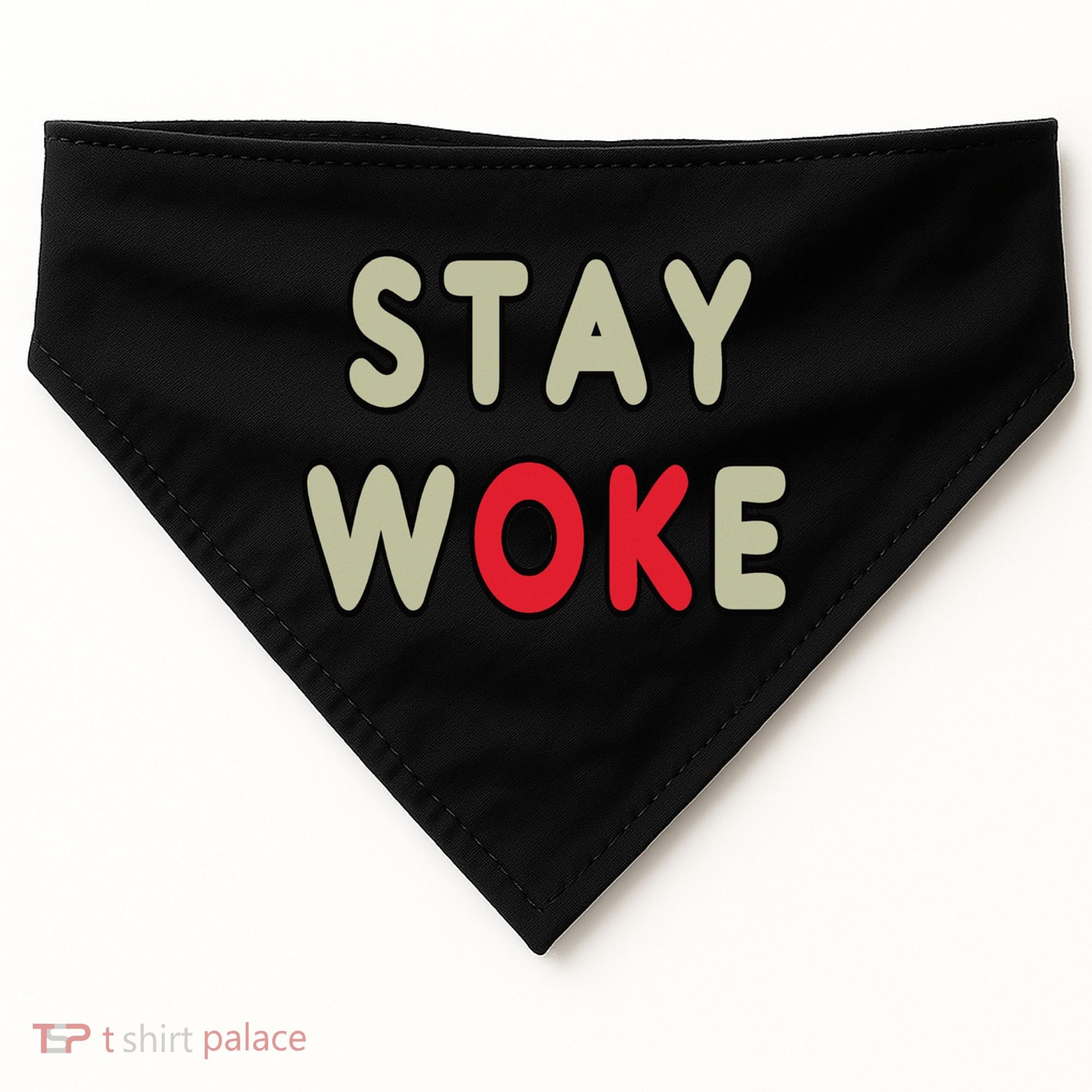 Stay Woke Gift USA-Made Doggie Bandana