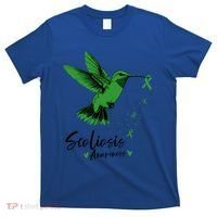 Scoliosis Warrior Green Hummingbird Scoliosis Awareness Gift T-Shirt thumb 0