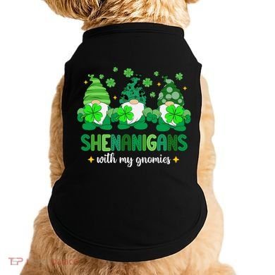 Shenanigans With Gnomies St Patrick Day Doggie Tank