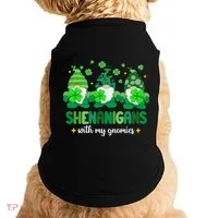 Shenanigans With Gnomies St Patrick Day Doggie Tank thumb 0
