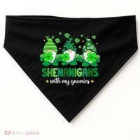 Shenanigans With Gnomies St Patrick Day USA-Made Doggie Bandana thumb 0