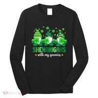 Shenanigans With Gnomies St Patrick Day Long Sleeve Shirt thumb 0
