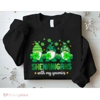 Shenanigans With Gnomies St Patrick Day Sweatshirt thumb 2