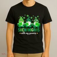 Shenanigans With Gnomies St Patrick Day T-Shirt thumb 3
