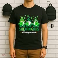 Shenanigans With Gnomies St Patrick Day T-Shirt thumb 6