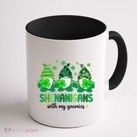 Shenanigans With Gnomies St Patrick Day Coffee Mug thumb 1