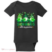 Shenanigans With Gnomies St Patrick Day Baby Bodysuit thumb 0