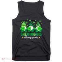 Shenanigans With Gnomies St Patrick Day Tank Top thumb 0
