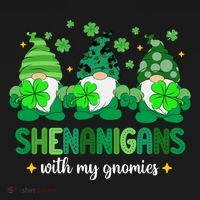 Shenanigans With Gnomies St Patrick Day Women's Long Sleeve Shirt thumb 2