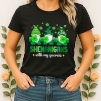 Shenanigans With Gnomies St Patrick Day Women's T-Shirt thumb 2
