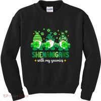 Shenanigans With Gnomies St Patrick Day Kids Sweatshirt thumb 0