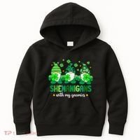 Shenanigans With Gnomies St Patrick Day Kids Hoodie thumb 0