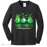 Shenanigans With Gnomies St Patrick Day Kids Long Sleeve Shirt thumb 0