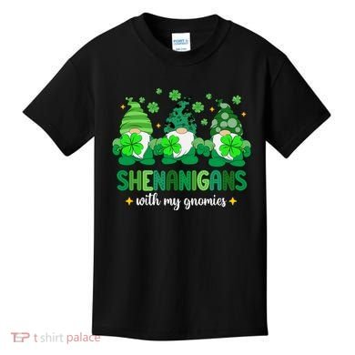 Shenanigans With Gnomies St Patrick Day Kids T-Shirt