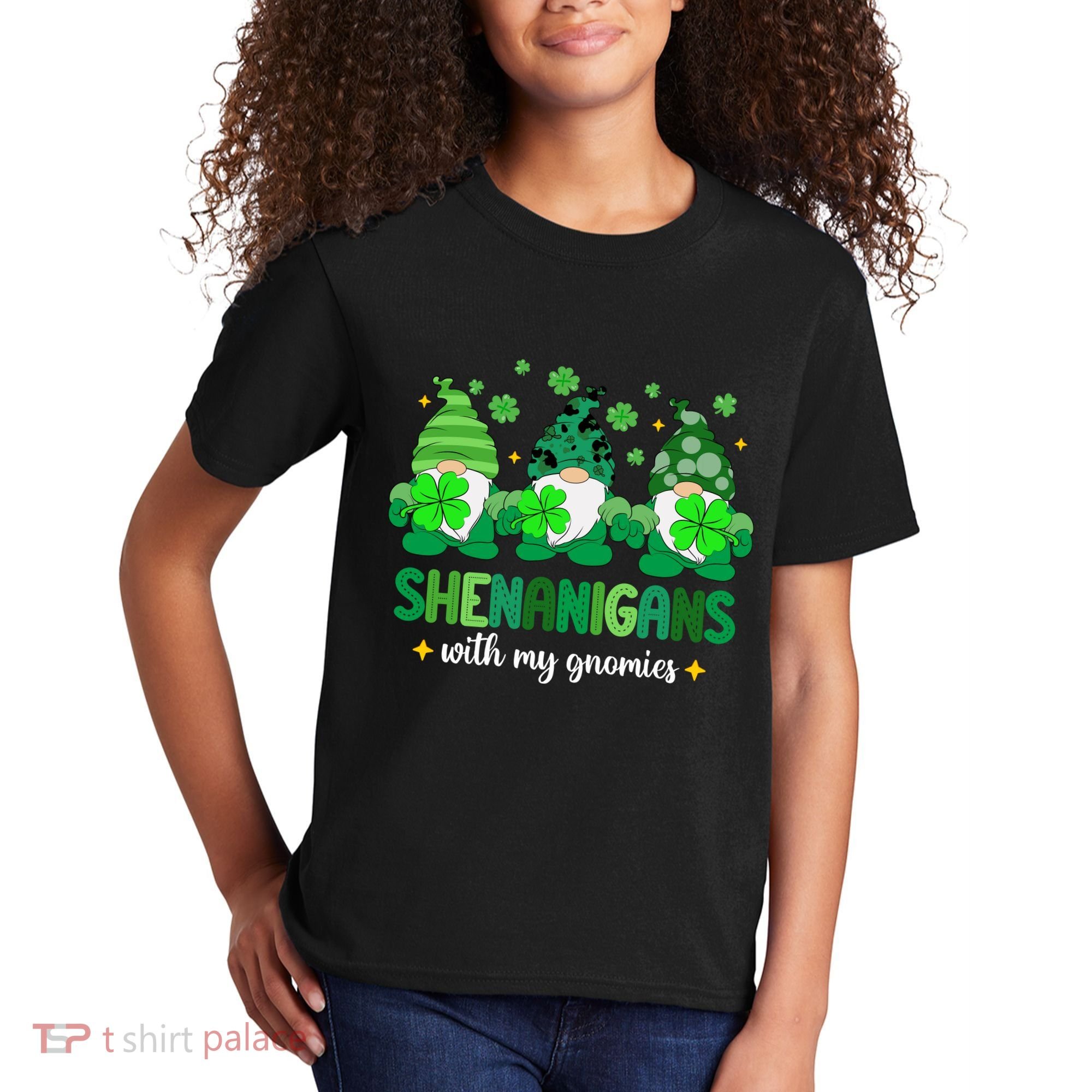 Shenanigans With Gnomies St Patrick Day Kids T-Shirt