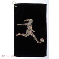 Soccer Women Girl Player Golf Towel thumb 0