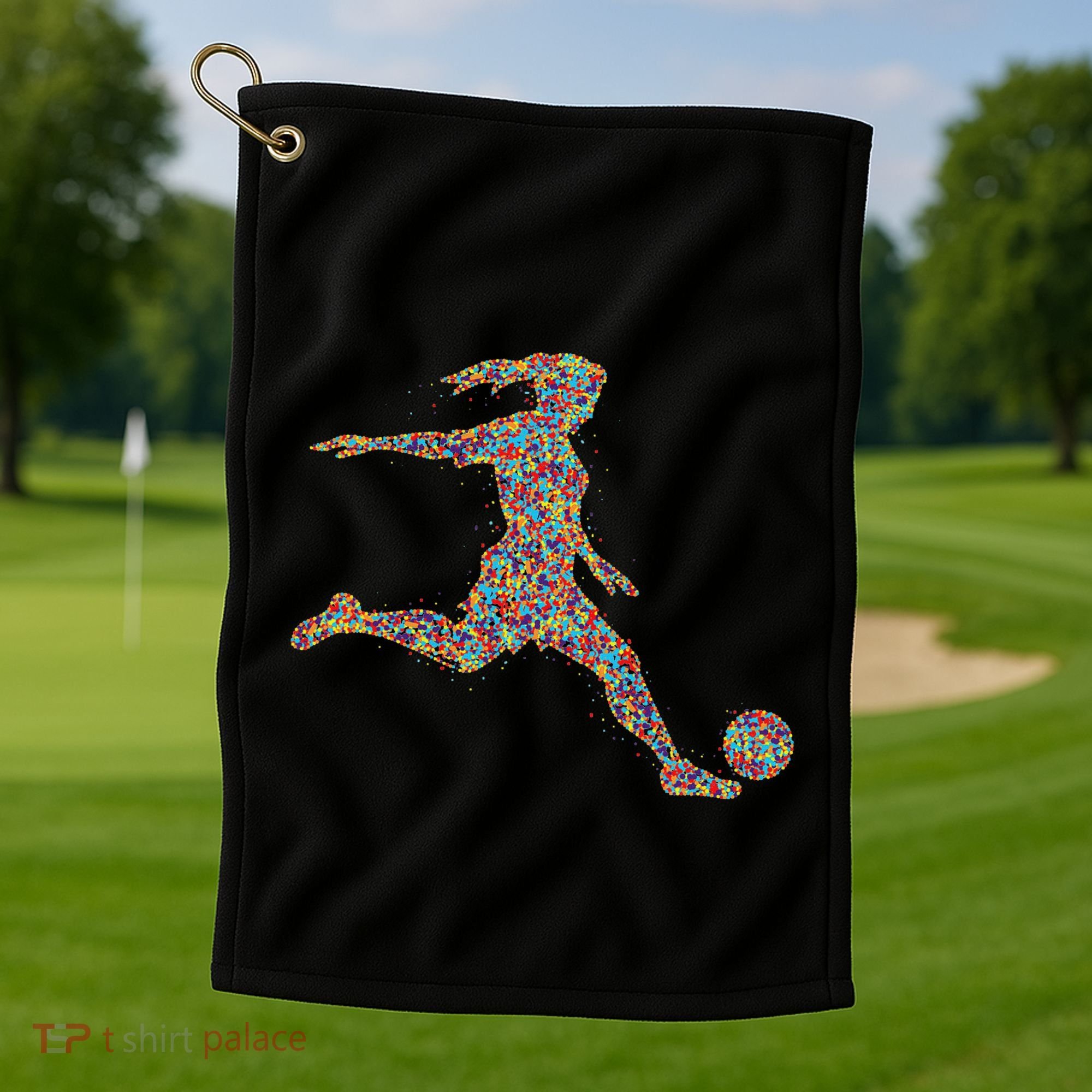 Soccer Women Girl Player Golf Towel