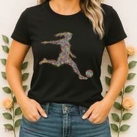 Soccer Women Girl Player Women's T-Shirt thumb 2