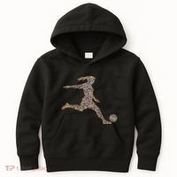 Soccer Women Girl Player Kids Hoodie thumb 0