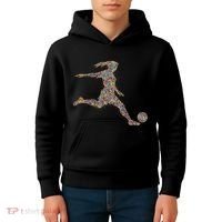 Soccer Women Girl Player Kids Hoodie thumb 4