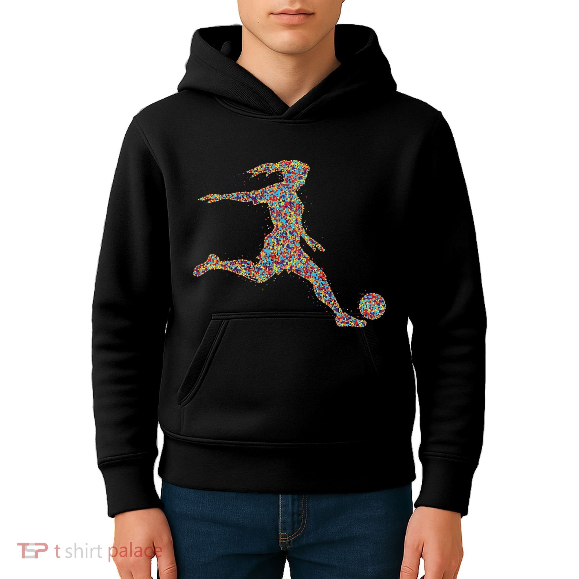 Soccer Women Girl Player Kids Hoodie