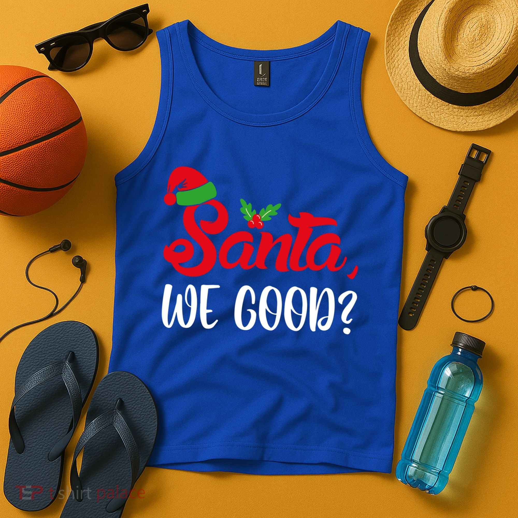 Santa We Good Funny Naughty Or Nice List Christmas Season Cute Gift Tank Top