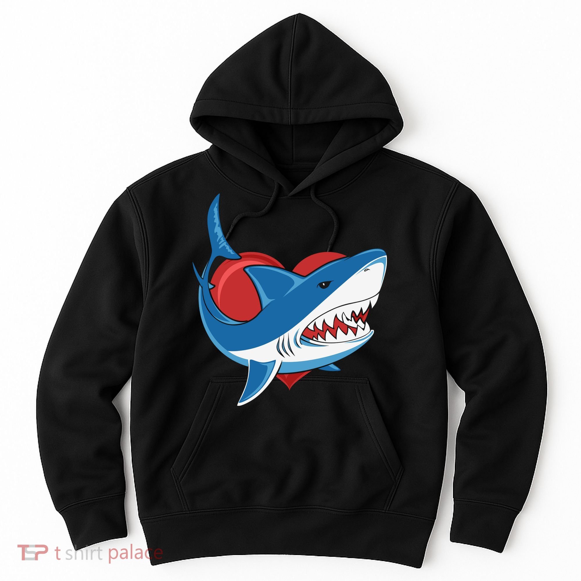 Shark With Heart, Shark Lovers Valentine Gift For Valentine Day Hoodie