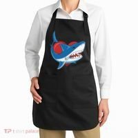 Shark With Heart, Shark Lovers Valentine Gift For Valentine Day Apron thumb 2