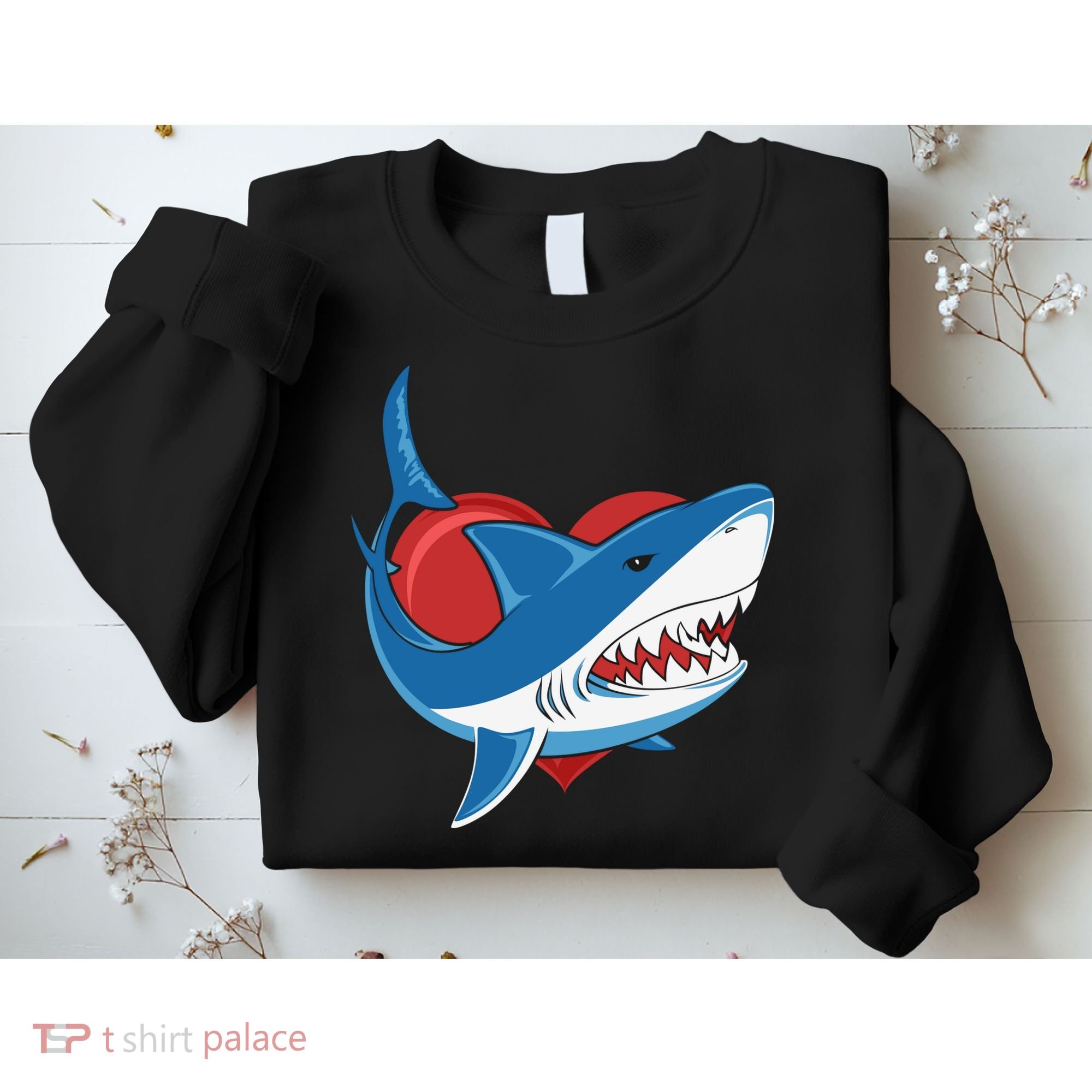 Shark With Heart, Shark Lovers Valentine Gift For Valentine Day Sweatshirt