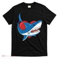 Shark With Heart, Shark Lovers Valentine Gift For Valentine Day T-Shirt thumb 0