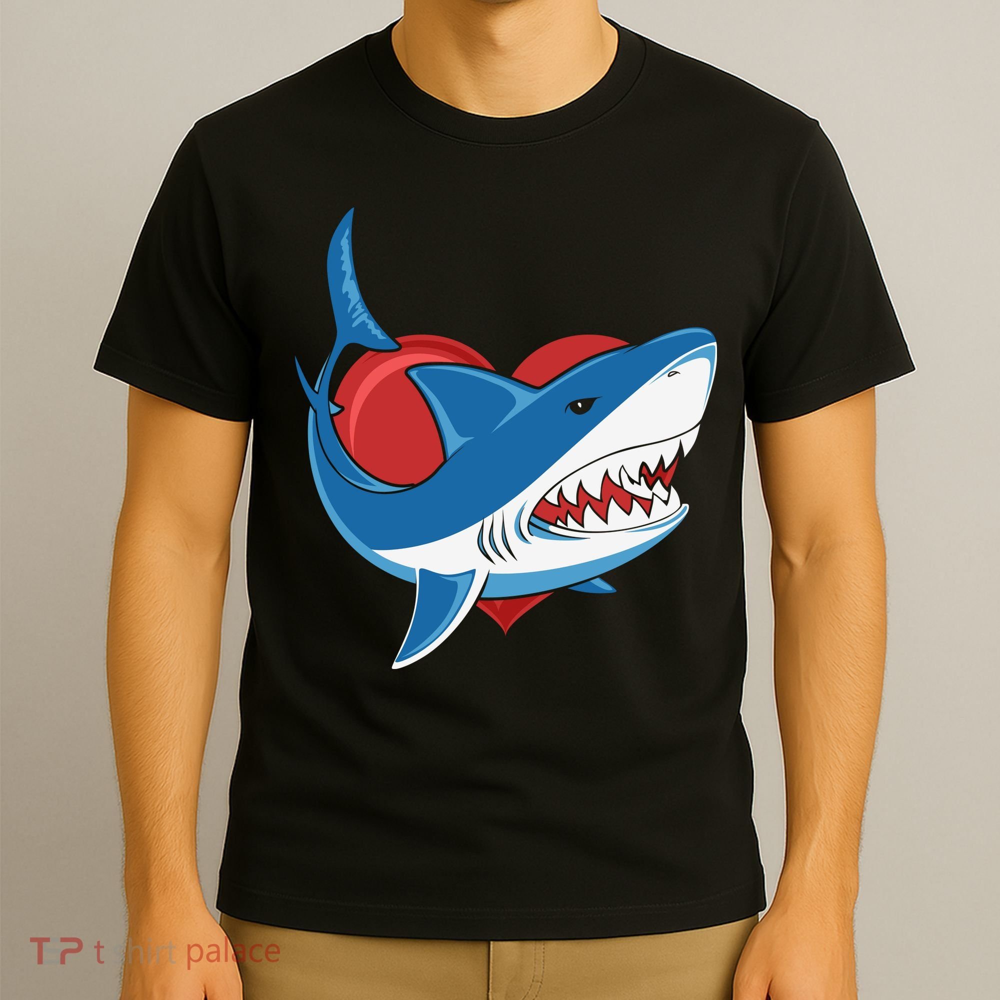 Shark With Heart, Shark Lovers Valentine Gift For Valentine Day T-Shirt