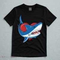 Shark With Heart, Shark Lovers Valentine Gift For Valentine Day T-Shirt thumb 5