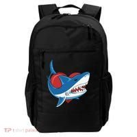Shark With Heart, Shark Lovers Valentine Gift For Valentine Day Backpack thumb 0