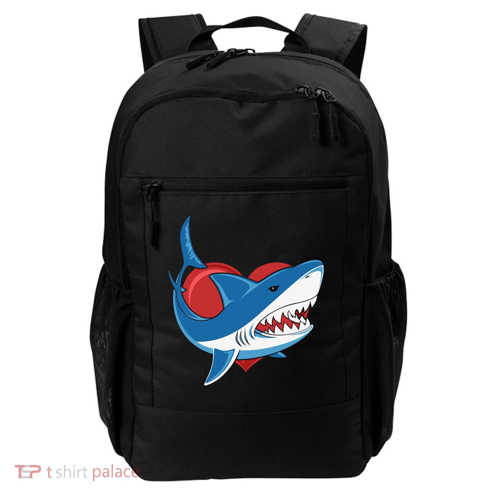 Shark With Heart, Shark Lovers Valentine Gift For Valentine Day Backpack