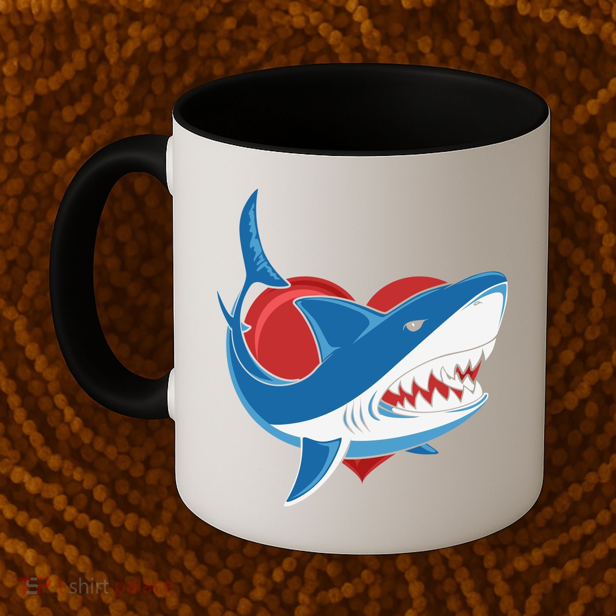 Shark With Heart, Shark Lovers Valentine Gift For Valentine Day Coffee Mug