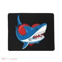 Shark With Heart, Shark Lovers Valentine Gift For Valentine Day Mousepad thumb 0