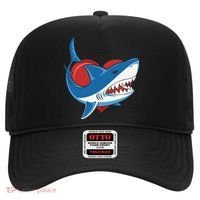 Shark With Heart, Shark Lovers Valentine Gift For Valentine Day Hat thumb 0