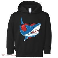Shark With Heart, Shark Lovers Valentine Gift For Valentine Day Toddler Hoodie thumb 0
