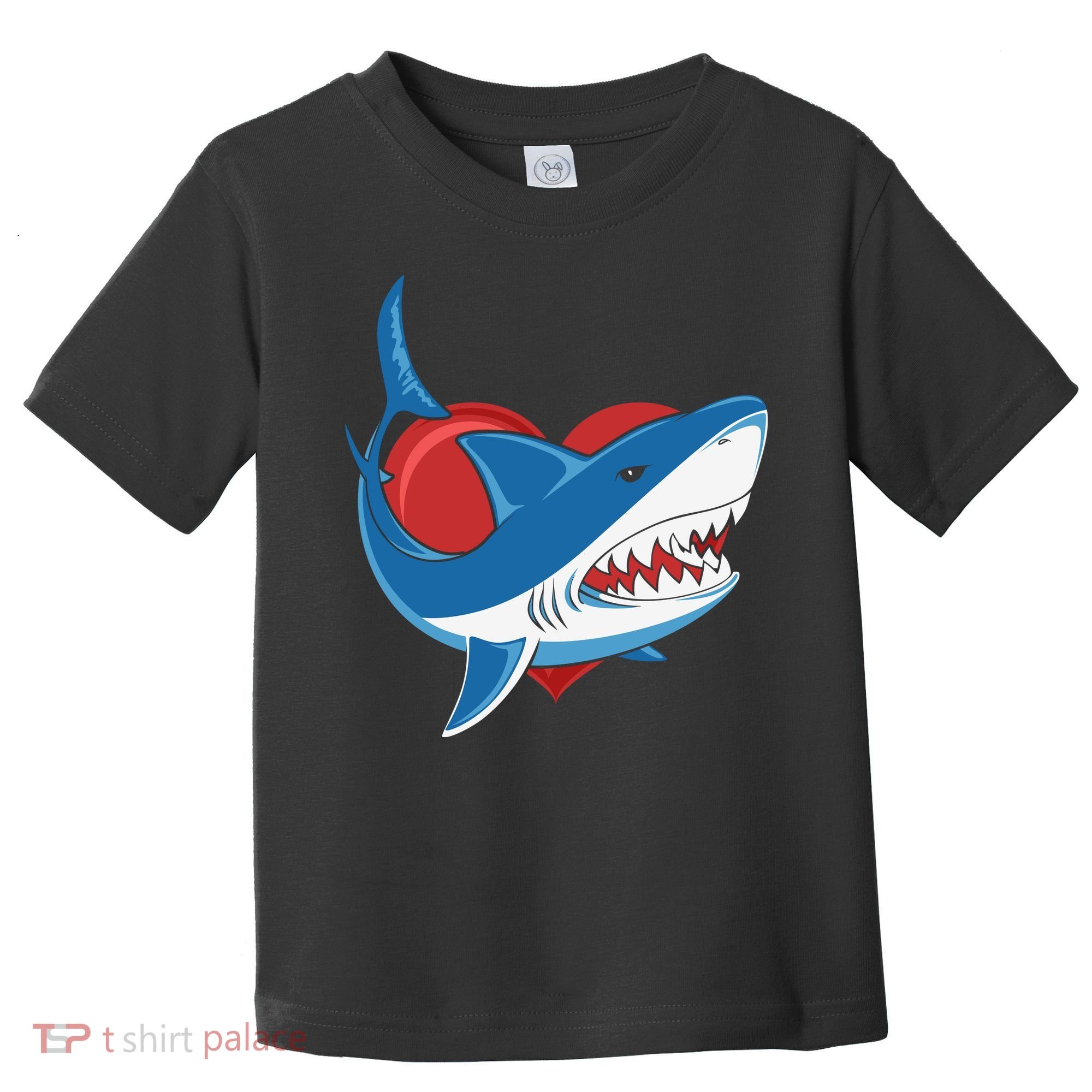 Shark With Heart, Shark Lovers Valentine Gift For Valentine Day Toddler T-Shirt