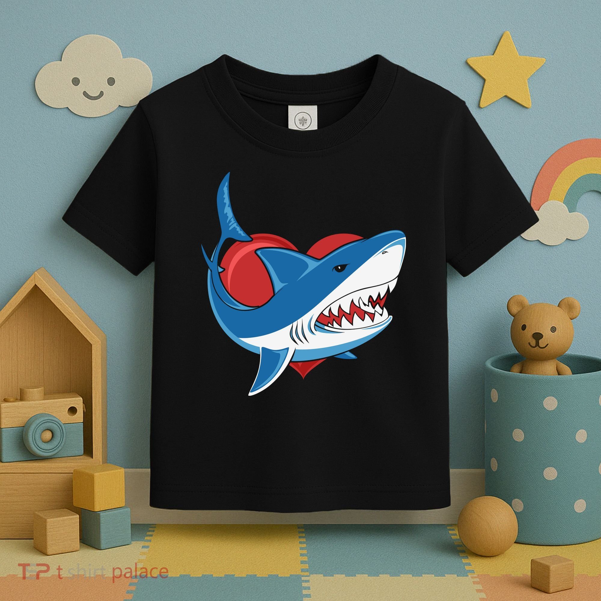Shark With Heart, Shark Lovers Valentine Gift For Valentine Day Toddler T-Shirt