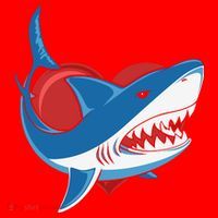 Shark With Heart, Shark Lovers Valentine Gift For Valentine Day Santa Hat thumb 1