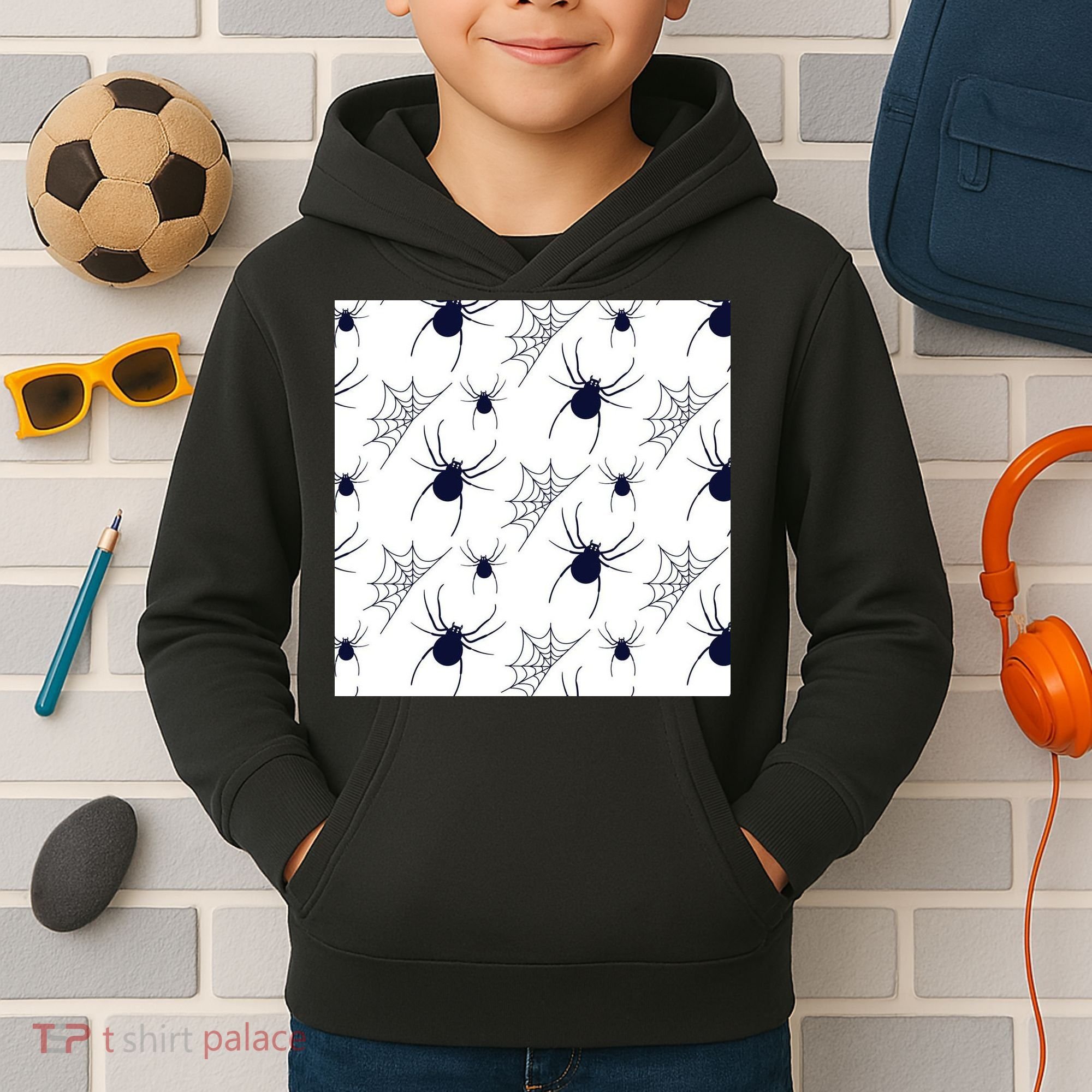 Spider Webs Halloween  Kids Hoodie