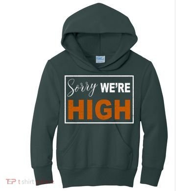 Sorry Were High Kids Hoodie