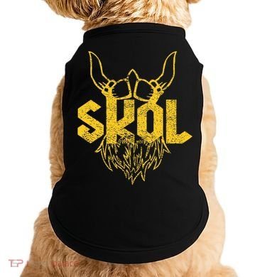 Skol With Helmet And Beard Distressed Doggie Tank