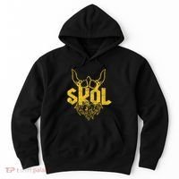 Skol With Helmet And Beard Distressed Hoodie thumb 0
