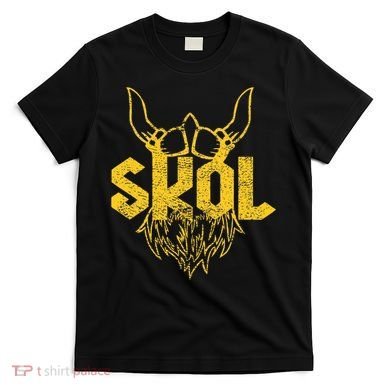 Skol With Helmet And Beard Distressed T-Shirt