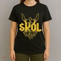 Skol With Helmet And Beard Distressed T-Shirt thumb 4