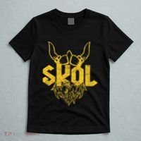 Skol With Helmet And Beard Distressed T-Shirt thumb 5